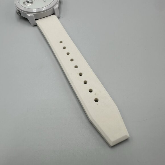 Tommy Hilfiger Watch Men White Dual Time Dial Silicone Band New Battery 10 Inch - Picture 6 of 12